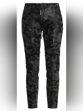 DSQUARED²® Crystal Embellished Camo-Print Tapered Pants | Size 4